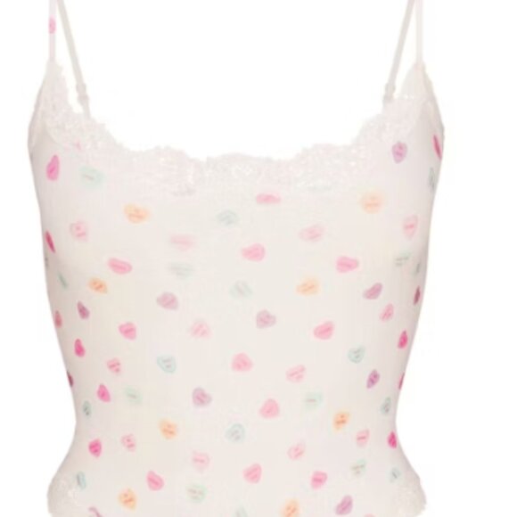 3083. NWT SKIMS Hearts Cami Bodysuit - Picture 4 of 5